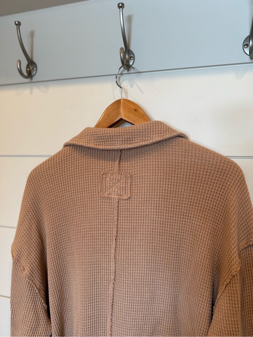 Aerie Lumberjane waffle knit polo sweatshirt Medium - Picture 6 of 9